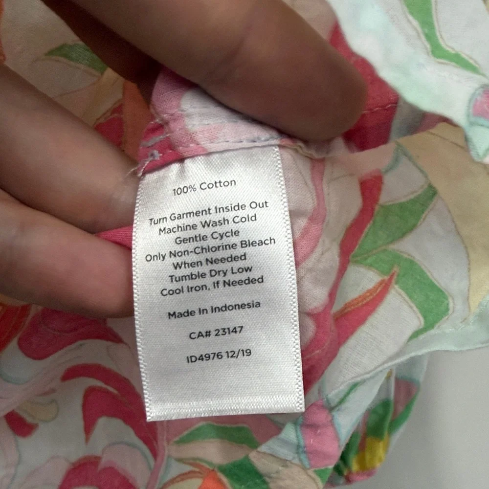 Talbots Multicolor pintuck Floral Blouse S - Picture 6 of 7